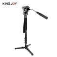 thumbnail image 1 of KINGJOY Aluminium Alloy Camera Monopod Unipod with Fluid Ballhead Quick Release Plate Tripod Base Carry Bag Adjustable Height 1/4 Inch Screw Mount for Canon Sony Nikon DSLR Cameras Max. Load Capacity, 1 of 7