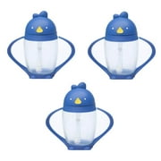 Lollacup Infant And Toddler Straw Cup, 3 Pack - Blue/Blue/Blue