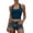 Blue, variant on Women's Halter Backless Cami Top with Padded Cups Twisted Back Slim Fit Casual Summer Tank, 1 Piece, One Size