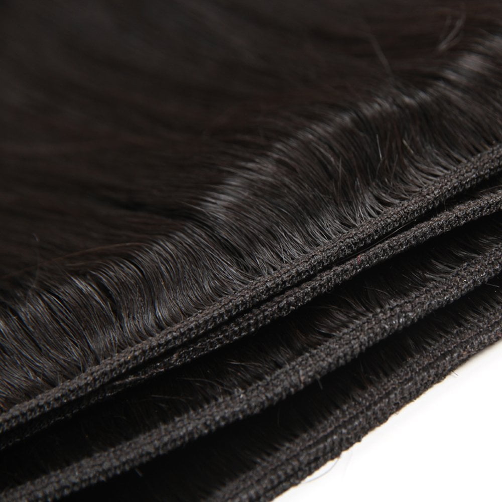 USTAR Straight Hair 1 Bundles Brazilian Virgin Human Hair Natural Black Color #1B Bundles Straight 10 Inch 100% Unprocessed Virgin Hair Straight Weave Hair Human Bundles