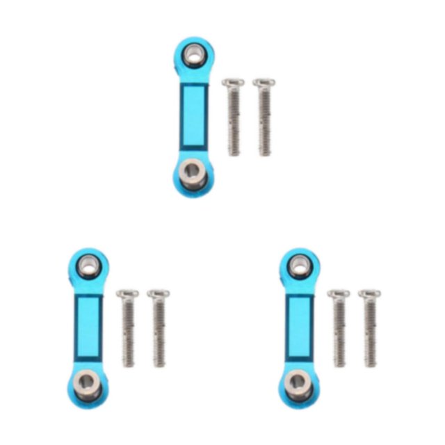 ziyahi RC Car Aluminium Alloy Upgrade Refit Servo Link For 1/18 A949 Metal Upgrade Refit Servo Link Remote Control Car blue 3Set
