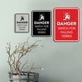 thumbnail image 4 of Signs ByLITA Portrait Round Danger Watch For Falling Debris Door or Wall Sign Easy Installation | Health And Safety | Building And Danger Sign (Ivory/Dark Brown) - Medium, 4 of 9