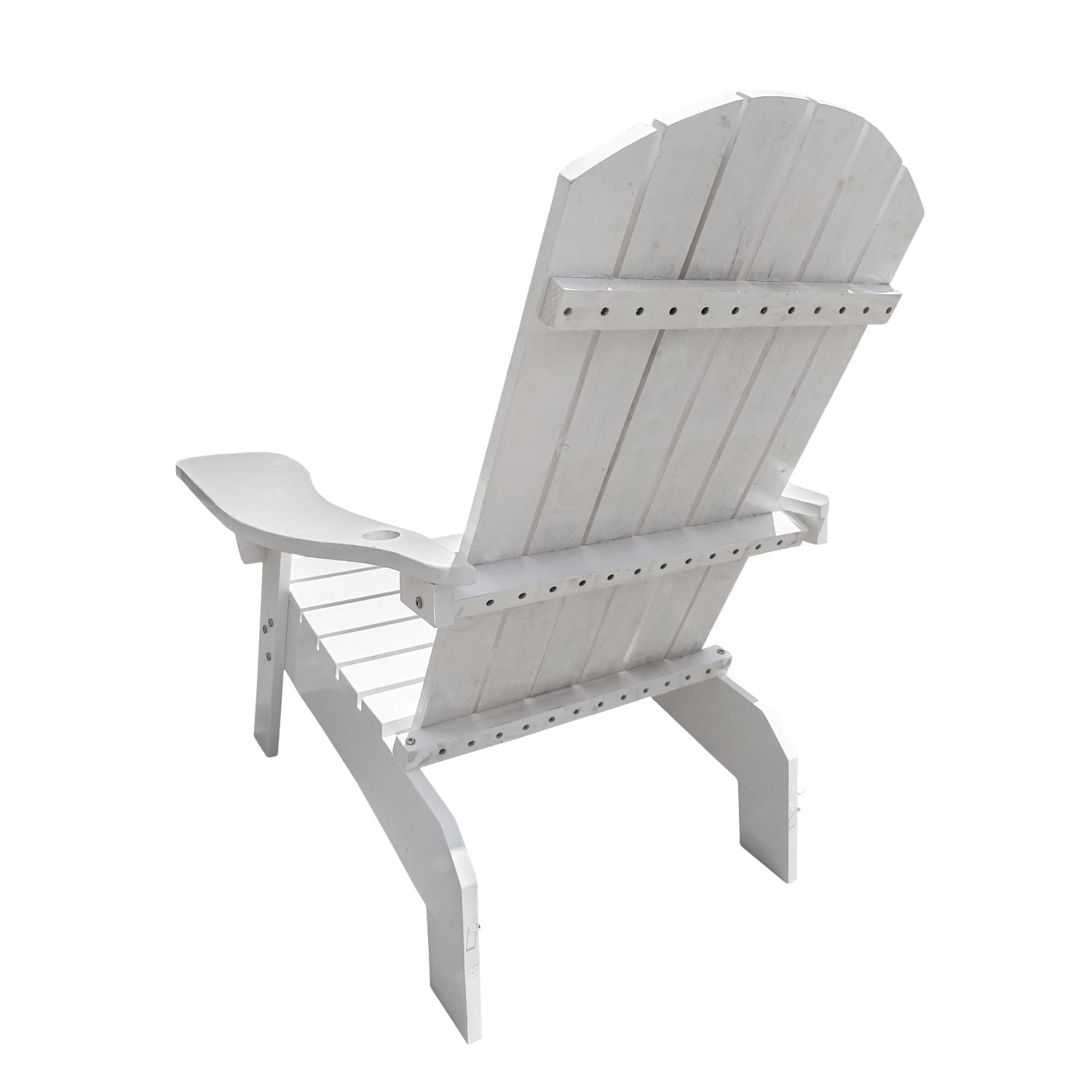Resenkos Indoor/Outdoor Wood Adirondack Chair, Polywood Adirondack Chair with Hole to Hold Umbrella on The Arm, White Resenkos Indoor/Outdoor Wood Adirondack Chair, Polywood Adirondack Chair with Hole to Hold Umbrella on The Arm, White