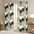 thumbnail image 2 of Castle Fairy Marbling Hexagon Curtains Pack of 2 (42x84 Each) for Kids Teens Adults,Abstract Marble Honeycomb Curtains Blackout,Gradient Marbling Geometric Bedroom Curtains,Lightweight Room Decor, 2 of 6