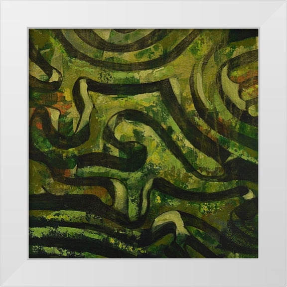 Rodriguez, Selina 12x12 White Modern Wood Framed Museum Art Print Titled - Labyrinth II