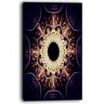 thumbnail image 2 of Rounded Symmetrical Yellow Fractal Flower - Floral Canvas Art Print, 2 of 3