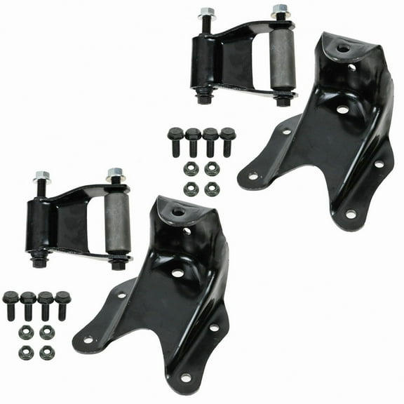 TRQ Rear Leaf Spring Shackle Bracket Pair & Repair Kit for Bronco Pickup F150 PSA66601