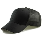 Flexfit Fitted Mesh Big Trucker Hat (Navy)
