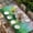 DeepPink, variant on Pink Flowers Table Cloths for 6 Foot Rectangle Tables, Green Lake Spring Plants Small Boat Patio Waterproof Elastic Fitted Tablecloths, Washable Rectangular Table Cover for Camping
