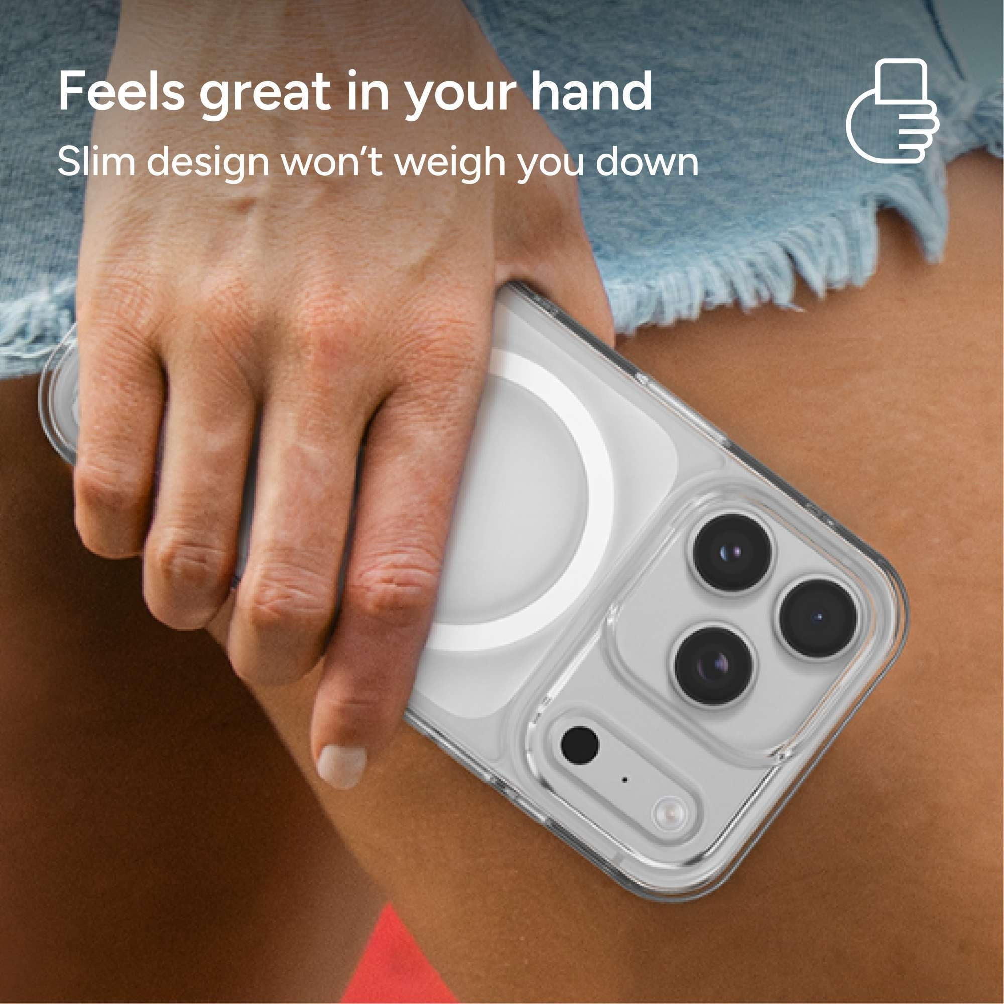 ZAGG Clear Snap with Kickstand - Apple iPhone 17 Pro Clear Case with MagSafe and Built-In Kickstand