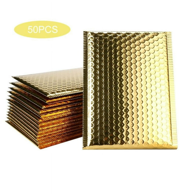 SDNall 50PCS Bubble Mailers Padded Envelopes Lined Poly Mailer Self Seal Aluminizer