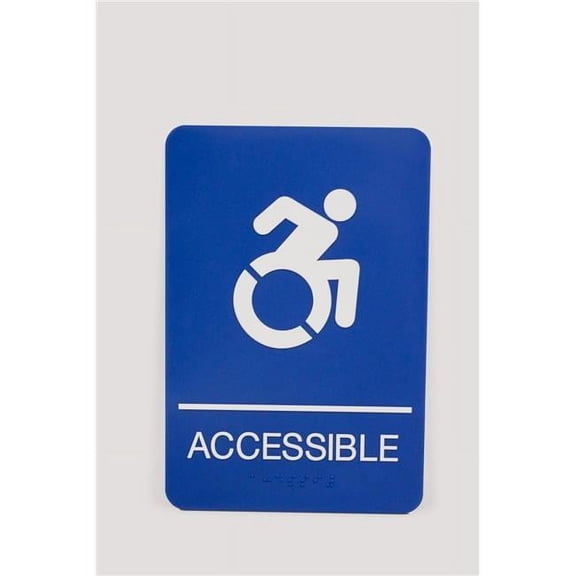 U. S. Stamp & Sign USS7786 Accessible ADA Sign, Blue