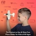 thumbnail image 5 of Foam Airplane Glider - Durable EVA Foam with 100 Foot Glide - White Mini Glider™ Plane - Indoor and Outdoor Active Play Gift for Kids - Refresh Sports, 5 of 8