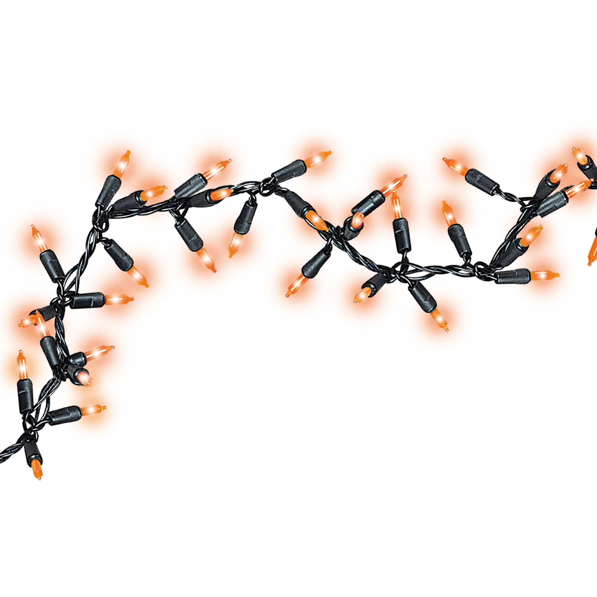 Halloween 9' UL Halloween Garland Light, Ceramic Orange 150pk Walmart