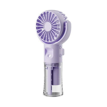 

Musatteng Handheld Fan Hand Held Fan Rechargeable Battery Operated Portable 4 Speeds & 55ml Spray & 360° Foldable USB Personal Water Fan For Travel Camping Outdoor (Purple)