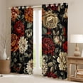 thumbnail image 2 of Homewish Western Flower Floral Curtains Pack of 2 (42x84 Each), Rustic Plant Botanical Curtains Blackout, Retro French Style Bedroom Curtains, Blackout Curtains Room Decor, 2 of 6