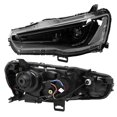 thumbnail image 1 of Headlight VLAND LED Dual Beam Projector Dynamic Headlights Blackout Fit For  Lancer/Evo X 2008-2017 LHD, 1 of 8
