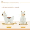 thumbnail image 5 of Qaba Kids Ride-On Rocking Horse Toy Llama Style Rocker Soft Plush Fabric for Children 3+ Years, 5 of 10