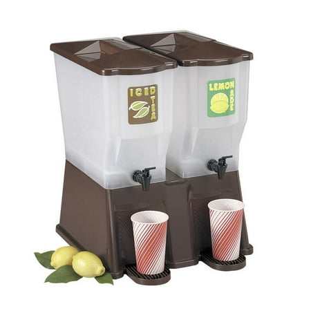 Slimline Beverage - Double Dispenser Brown 3 gal