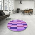 thumbnail image 3 of Ahgly Company Indoor Square Patterned Violet Purple Area Rugs, 5' Square, 3 of 6