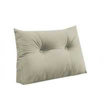 VogueV Triangular Bed-Backrest Pillow, Ergonomic Reading Cushion with Detachable Cover, Dorm Sofa Lounger Support, 24X20 Inch, Multi-Use for Bunk/Twin Beds, Bedside Pillow*1