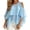 Blue, variant on JIAYUE Women's T Shirt Crew Neck Off-shoulder Layered Ruffle Chiffon Tees Flowy Short Sleeve Sheer Casual Tops Spring Summer Loose Fit Shirts For Party Daily Vacation