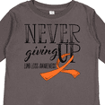 thumbnail image 4 of Inktastic Never Giving Up Limb Loss Awareness Orange Ribbon Boys or Girls Long Sleeve Toddler T-Shirt, 4 of 5