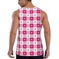 thumbnail image 3 of Easygdp Plaid Heart Men's Tank Top, Sleeveless Muscle T Shirts, Breathable, Quick-Dry, Loose for Gym, Running, Fitness - Large, 3 of 9