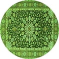 thumbnail image 1 of Ahgly Company Indoor Round Medallion Green Traditional Area Rugs, 6' Round, 1 of 1