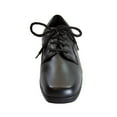 thumbnail image 2 of 24 HOUR COMFORT Cherie Women's Wide Width Leather Lace-Up Oxford Shoes BLACK 5, 2 of 6