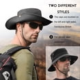 thumbnail image 2 of Htwon Men/Women Sun Hat Wide Brim Breathable Bucket Cap,for Summer Fishing UV Protection, 2 of 11