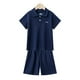 thumbnail image 2 of Odeerbi 5-16 Años Niños Niñas Pijamas de Algodón de Verano Solapa Manga Corta Tops Pantalones Cortos Conjunto Suave Estampado Ropa de Dormir Conjuntos de Pijama de Dos Piezas, 2 of 4