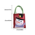 thumbnail image 3 of facefd Colorful Christmas Bag Gifts Wrapping Packaging Santa Claus Snowman Container Large Capacity Linen Handbag Candy Party Props Santa Claus Biscuit, 3 of 6