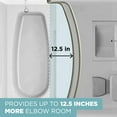 thumbnail image 4 of Zenna Home NeverRust Aluminum Adjustable Curved Double Shower Curtain Rod, 45" to 72", Chrome, 4 of 6