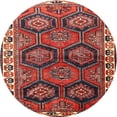 thumbnail image 1 of Ahgly Company Machine Washable Indoor Round Traditional Dark Almond Brown Area Rugs, 4' Round, 1 of 7