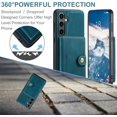 thumbnail image 2 of Case for Samsung Galaxy S24 Plus, Detachable Magnetic Wallet Card Cash Slot Case Cover Support Wireless Charging Functional Kickstand (Teal), 2 of 15