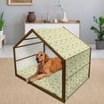 thumbnail image 2 of Nature Pet House, Exotic Lemon Tree Branches Yummy Delicious Kitchen Gardening Design, Outdoor & Indoor Portable Dog Kennel with Pillow and Cover, 5 Sizes, Fern Green Yellow White, by Ambesonne, 2 of 4