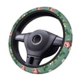 thumbnail image 5 of YFYANG Universal Elastic Vintage Roses Floral Pattern Car Steering Wheel Cover, Non-Slip Sweat Absorbent, 5 of 8