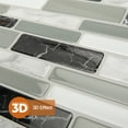 thumbnail image 3 of Art3d 10pcs Self Adhesive Marble Grey Wall Tile,Peel and Stick Backsplash for Kitchen, 12"X12", 3 of 8