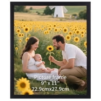 9x11 Picture Frame, Black 9 by 11 Photo Frame for Wall Gallery Display, Single
