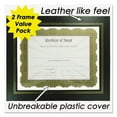 thumbnail image 2 of Leatherette Document Frame, 8-1/2 X 11, Black, Pack Of Two | Bundle of 2 Packs, 2 of 5