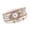 H007- White, variant on Women Fashion Watch, Layered Bangle Construction, Rhinestone Inlays, Anniversary Gift, Rose Pink Braid, Gold Hardware, Pearl Accents, 1 Pc