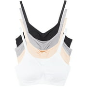 Kalon Women's Comfort Cami Bra Pullover Design Seamless Wire Free 4 Pack