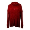 Free People Womens Complex Cable Pullover Deep Red Combo MD (Women's 8-10)