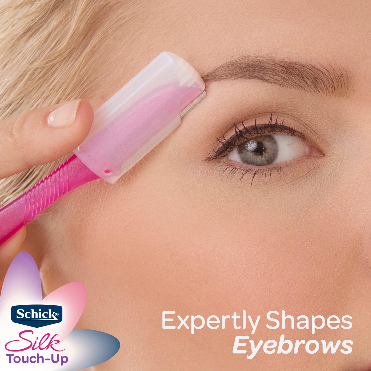 Schick Hydro Silk Touch-up Multipurpose Exfoliating Face Razor and Eyebrow Shaper with Precision Cover, 9 Ct