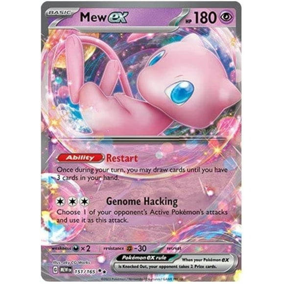 Tarjeta Pokémon Pokémon Mew ex 151/165 Double Rare Single