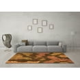 thumbnail image 3 of Ahgly Company Indoor Square Abstract Orange Modern Area Rugs, 7' Square, 3 of 4