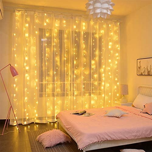 300/600 LED Curtain Fairy String Lights Indoor Controller Window Wedding Decor 