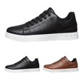 thumbnail image 4 of NOKIO Men's Casual Dress Shoes Lightweight 𝖫a𝖼e Up Skate Shoes Comfortable Flat Sneakers Fashion L𝗈w Top Walking Shoes Breathable Outdoor Work Footwear, 4 of 4