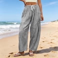 thumbnail image 4 of UOCUFY Womens Wide Leg Pajamas Pants Fall Gingham Casual Lounge Sweatpants | Fall Outfits 2026,Wide Leg Elastic Waist Pants with Pockets Black,Size XL, 4 of 6